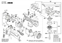 Bosch 3 601 JG3 E00 Gws 18V-45Psc Cordless Angle Grinder / Eu Spare Parts